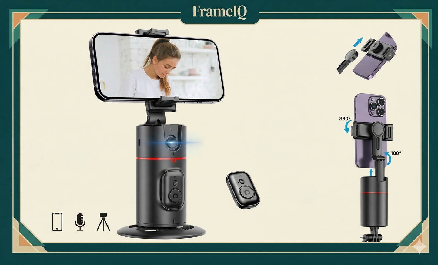 Trépied face tracking IA 360°